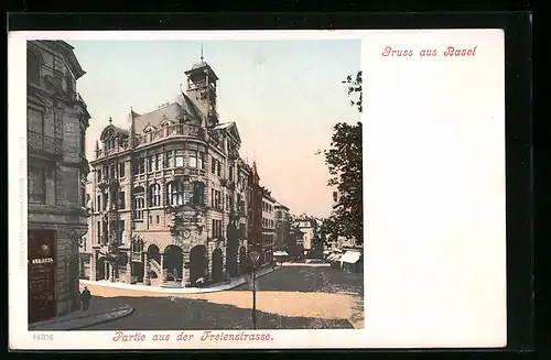 AK Basel, Partie aus der Freienstrasse