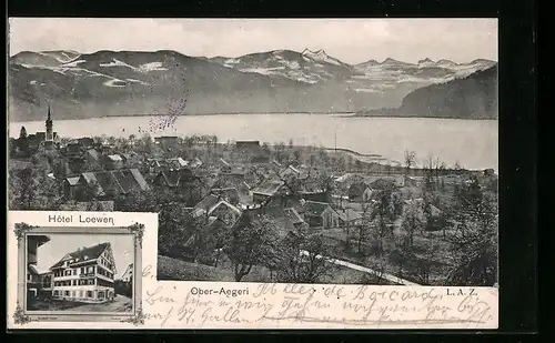 AK Ober-Aegeri, Hotel Loewen, Totalansicht