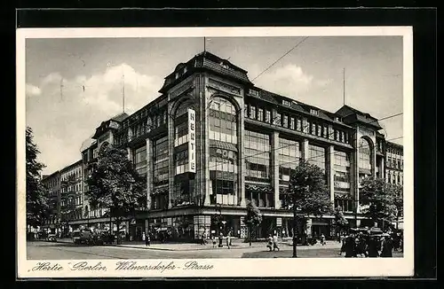 AK Berlin, Kaufhaus Hertie in der Wilmersdorfer Strasse