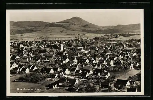 AK Kirchheim u. Teck, Ortsansicht aus der Vogelschau