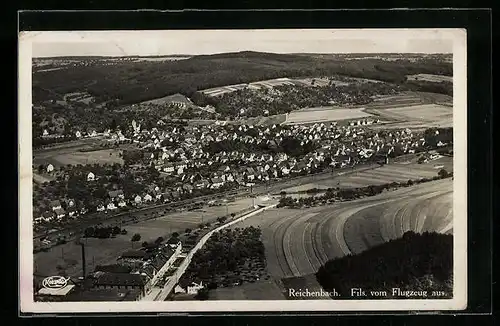AK Reichenbach a. Fils, Gesamtansicht vom Flugzeug aus