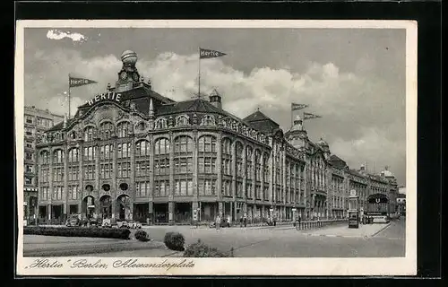AK Berlin, Alexanderplatz, Hertie Waren- und Kaufhaus G.m.b.H.