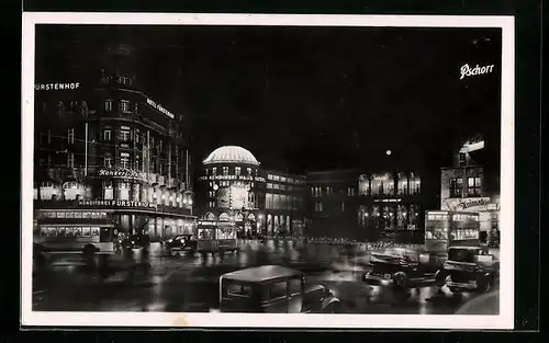 AK Berlin, Potsdamer Platz bei Nacht, Haus Vaterland