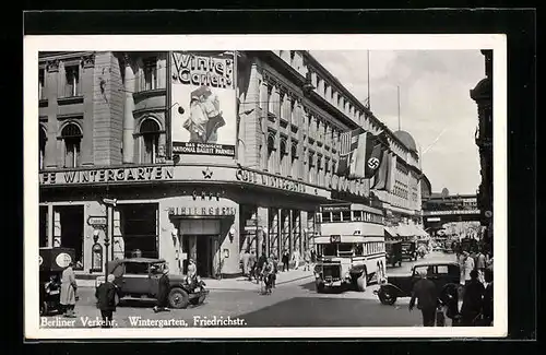 AK Berlin, Wintergarten, Friedrichstrasse, Strassenverkehr