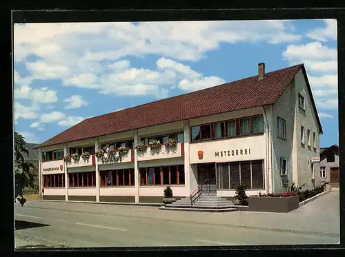 AK Waldhausen / Geislingen, Gasthof-Metzgerei Ochsen, Inh.: Fam. A. Barth