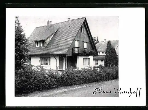 AK Titisee, Haus Wamhoff, Alte Poststrasse 296