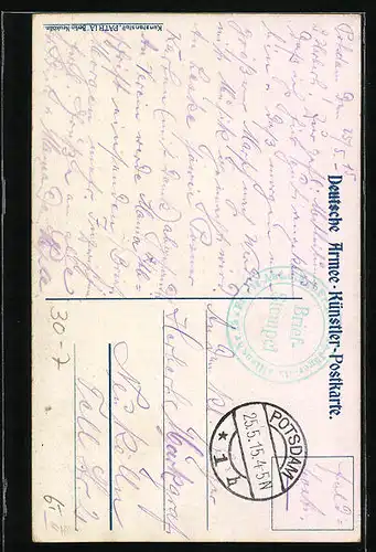 AK Soldat in Uniform mit Gewehr am Wachhäuschen