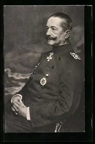 AK Heerführer von Bissing in Uniform mit Orden