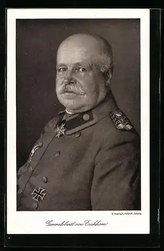 AK Generaloberst von Eichhorn in Uniform mit Orden