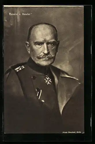 AK Heerführer General von Beseler in Uniform mit Orden