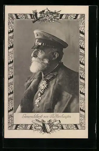 AK Heerführer Generaloberst von Falkenhausen mit Schirmmütze