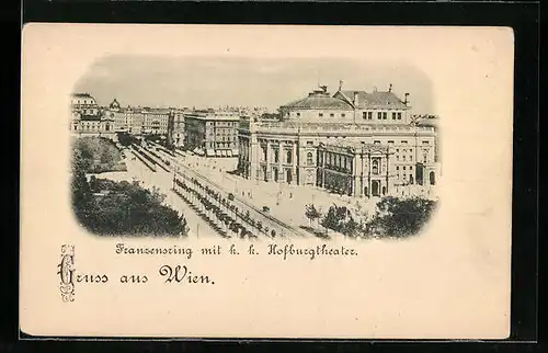 AK Wien, Burgtheater und Franzensring von oben