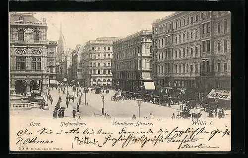 AK Wien, Kärntnerstrasse, Stefansdom, Oper