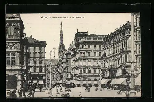 AK Wien, Kärntnerstrasse und Stefansthurm