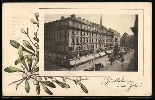 AK Wien, Graben, Neujahrsgruss