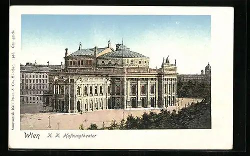 AK Wien, Burgtheater mit goldenen Fenstern