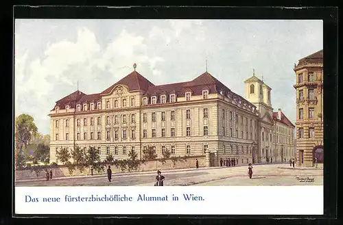 AK Wien, Das neue fürsterzbischöfliche Alumnat mit Strasse