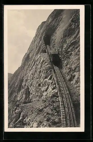 AK Pilatusbahn, Bahn an der Eselwand