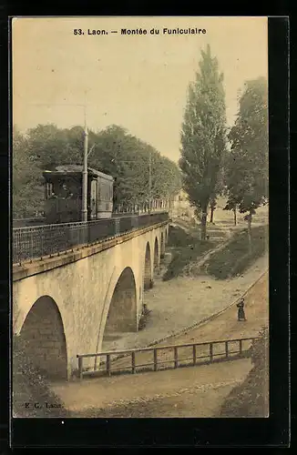 AK Laon, Mintée du Funiculaire, Bergbahn