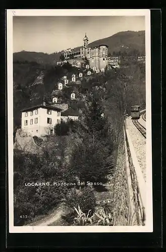AK Locarno, Madonna del Sasso, Bergbahn