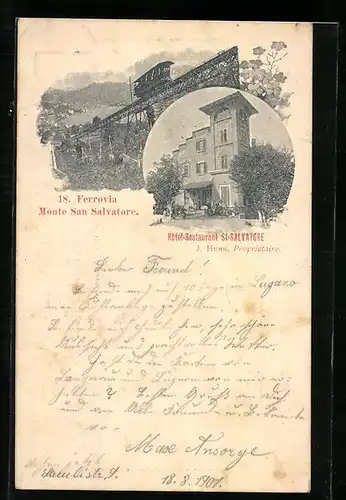 AK Ferrovia, Monte San Salvatore, Hotel-Restaurant St-Salvatore, Bergbahn