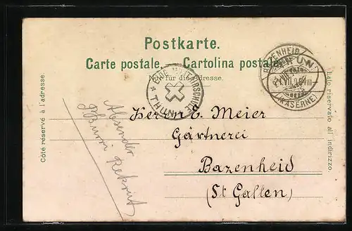 AK Thun, Blick zur Caserne