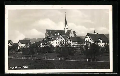 AK Kappel am Albis, Teilansicht mit Kirche