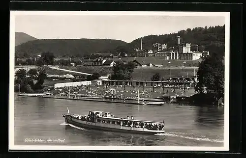 AK Rheinfelden, Dampfer am Strandbad