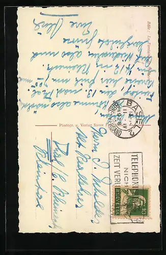 AK Basel, Partie am Holbeinbrunnen