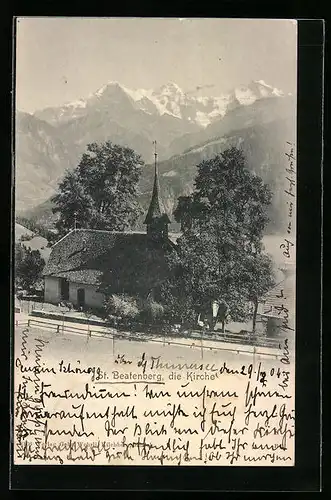 AK St. Beatenberg, Blick auf die Kirche