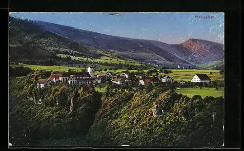 AK Mariastein, Gesamtansicht mit Blick auf Berge