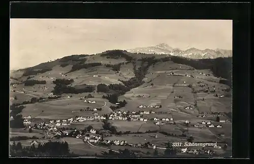AK Schönengrund, Gesamtansicht mit Umgebung aus der Vogelschau