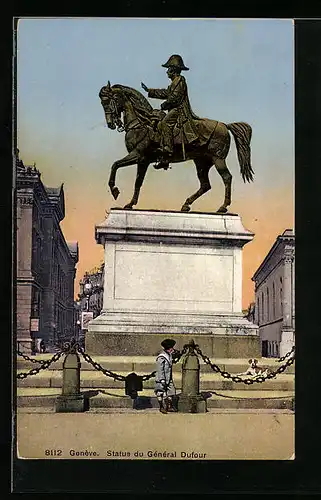 AK Genève, Statue du Général Dufour