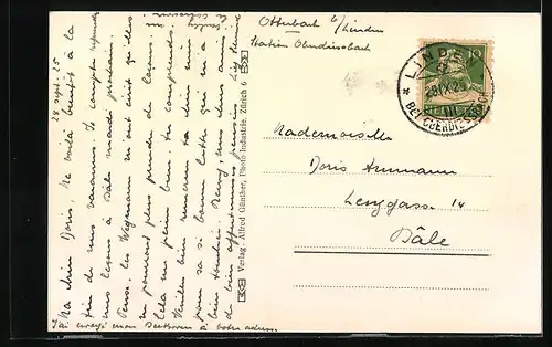 AK Linden /Bern, Ortsansicht aus der Vogelschau