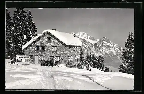 AK Mels, Pizol, Skihaus Zürich im Schnee