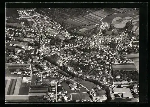 AK Bittenfeld /Kr. Waiblingen, Gesamtansicht vom Flugzeug aus