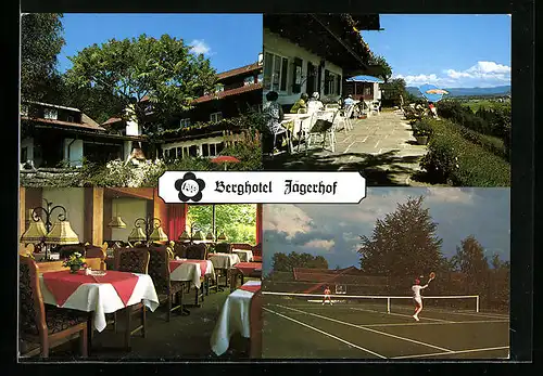 AK Isny /Allgäu, Berghotel Jägerhof, Tennisplatz