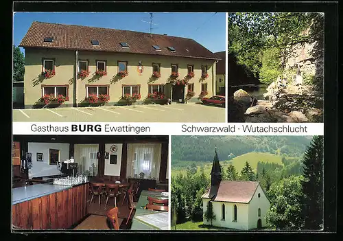 AK Wutach-Ewattingen, Gasthaus Burg, Bes. Fam. Schmidt
