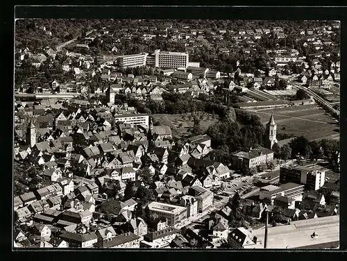 AK Waiblingen /Württ., Ortsansicht vom Flugzeug aus