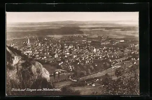 AK Singen /Hohentwiel, Ortsansicht aus der Vogelschau