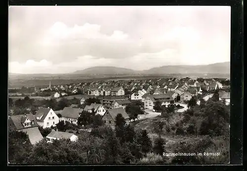 AK Rommelshausen i. R., Ortsansicht mit Fernblick