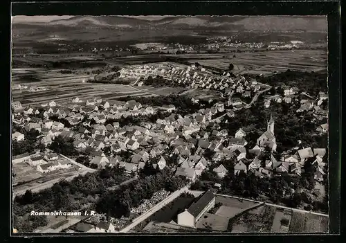 AK Rommelshausen i. R., Gesamtansicht aus der Vogelschau