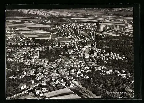 AK Rommelshausen, Gesamtansicht, Fliegeraufnahme