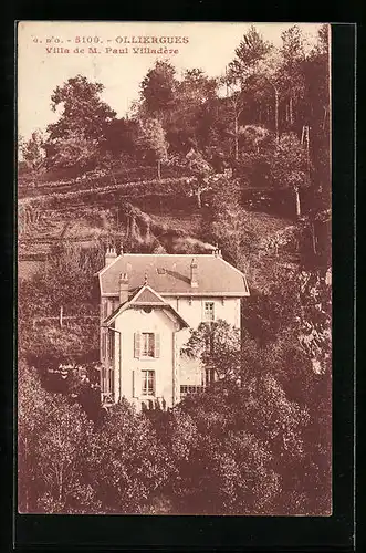 AK Olliergues, Villa de M. Paul Villadère