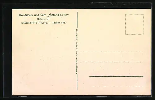 AK Helmstedt, Konditorei und Cafe Victoria Luise