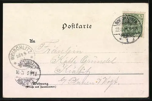 Lithographie Kassel, Schloss Wilhelmshöhe, Löwenburg, Cascaden