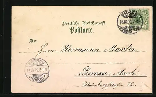 Lithographie Essen /Ruhr, Totalansicht, Stadtgartenpartie, Münsterkirche