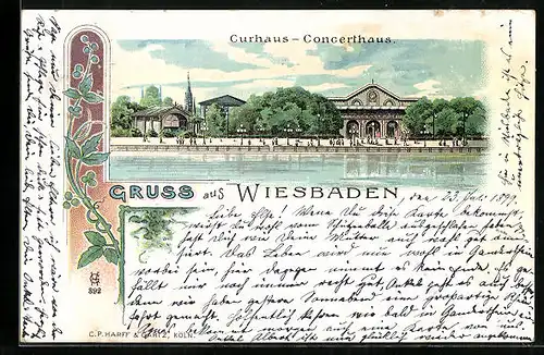 Lithographie Wiesbaden, Curhaus-Concerthaus