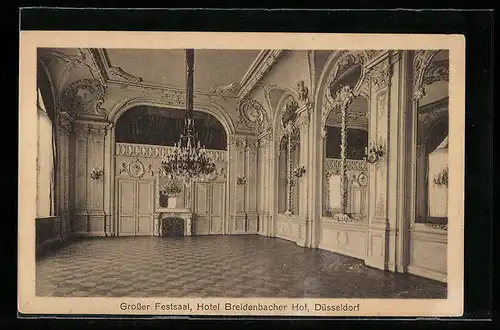 AK Düsseldorf, Grosser Festsaal, Hotel Breidenbacher Hof