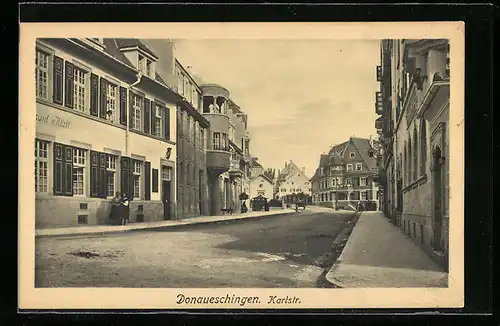AK Donaueschingen, Restaurant Klett, Karlstrasse